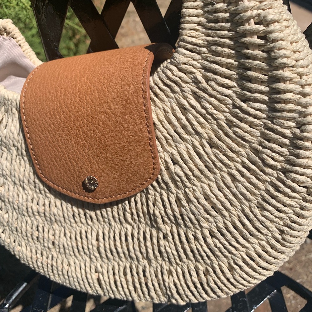 LC Lauren Conrad Woven Tan and Cream Hobo Bag - Picture 5 of 7